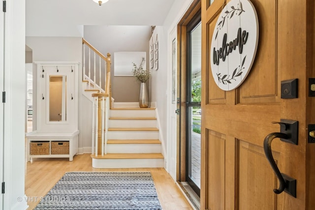 1101 S Nightingale Dr, Palatine, IL 60067 - foyer featuring light wood finished floors and stairway