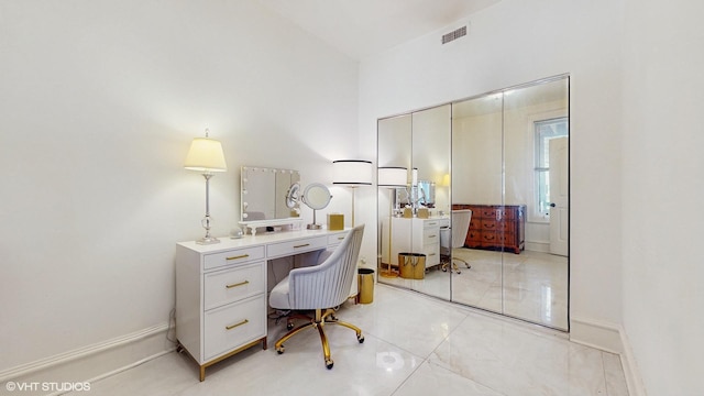 view of office area