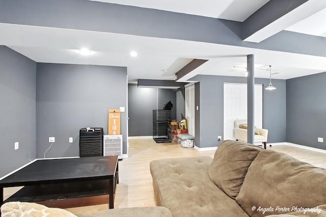 28912 Sawmill Ln, Lakemoor, IL 60051 - living room featuring light wood-type flooring and baseboards