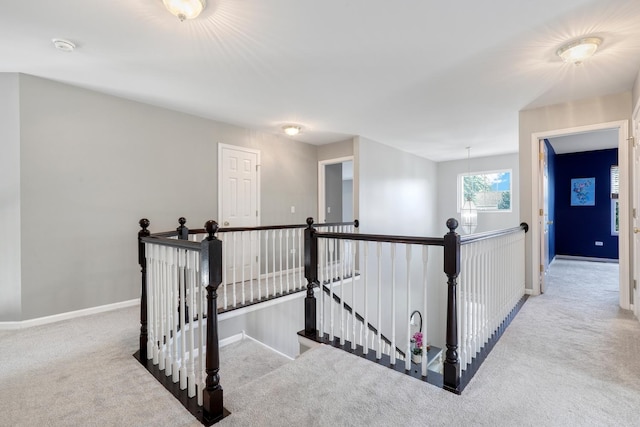 755 Rockhurst Rd, Bolingbrook, IL 60440 - hallway featuring an upstairs landing and carpet floors