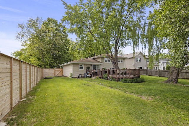 3907 New Haven Ave, Arlington Heights, IL 60004 - view of yard with a deck