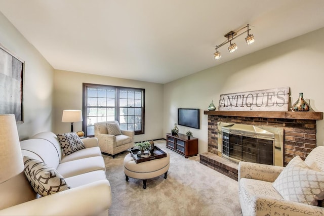 1976 Monday Dr, Elgin, IL 60123 - carpeted living area featuring a fireplace