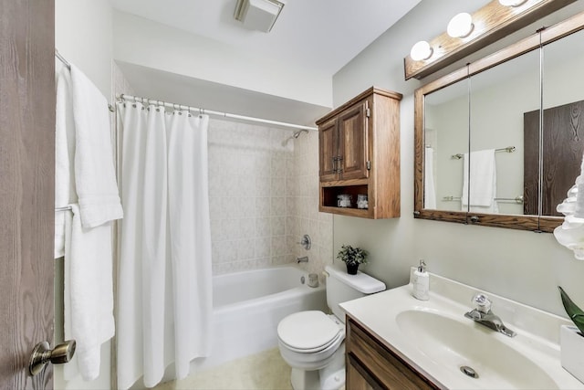 1976 Monday Dr, Elgin, IL 60123 - full bathroom featuring toilet, shower / tub combo with curtain, and vanity