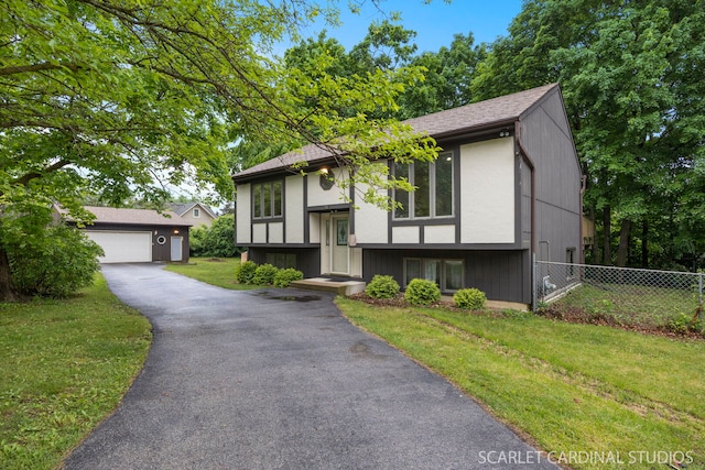 6N510 Sycamore Ave, Saint Charles, IL 60174 - bi-level home with a shingled roof and an outbuilding
