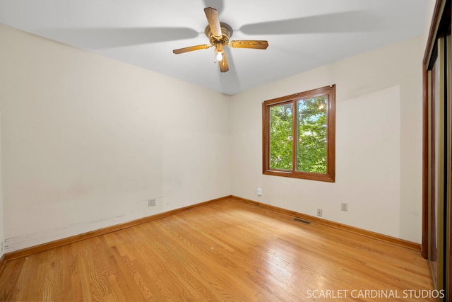 6N510 Sycamore Ave, Saint Charles, IL 60174 - unfurnished room featuring light wood-style floors, baseboards, and a ceiling fan