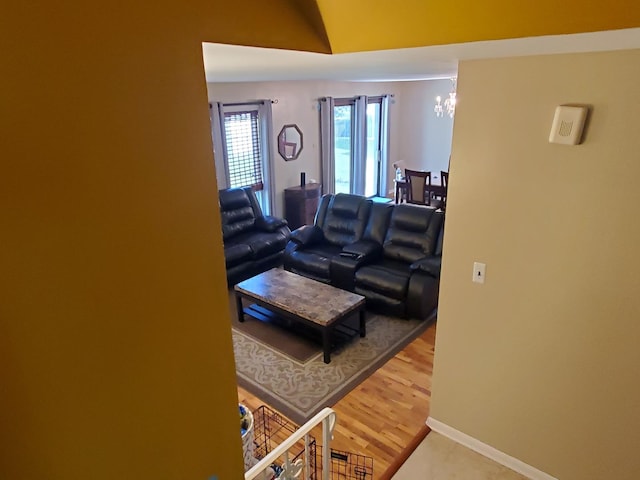 237 Sumac Ln, Schaumburg, IL 60193 - living area with wood finished floors and baseboards