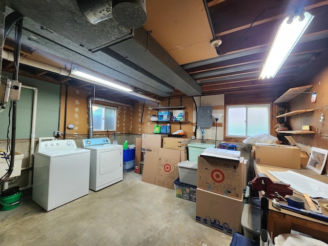 237 Sumac Ln, Schaumburg, IL 60193 - basement featuring washing machine and dryer and electric panel