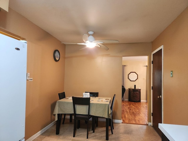 237 Sumac Ln, Schaumburg, IL 60193 - dining space featuring ceiling fan and baseboards