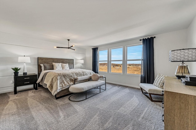 1995 Norwich Ln, Bolingbrook, IL 60490 - bedroom featuring carpet, a chandelier, and baseboards
