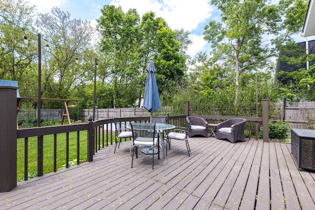 1613 Swallow St, Naperville, IL 60565 - deck with outdoor dining area