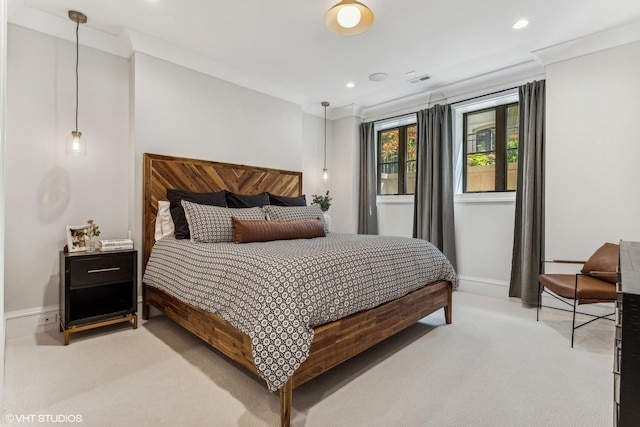 2034 N Mohawk St Unit 1, Chicago, IL 60614 - bedroom with light carpet, recessed lighting, and baseboards