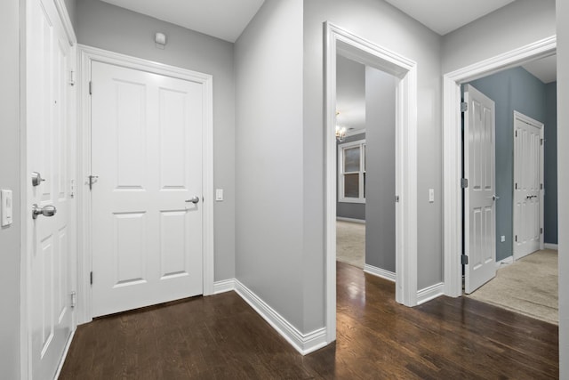 1355 W Washington Blvd Unit 4D, Chicago, IL 60607 - hall with dark wood finished floors and baseboards