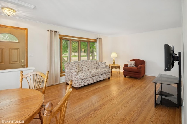 43 N Mount Prospect Rd, Des Plaines, IL 60016 - living area featuring light wood-style floors and baseboards