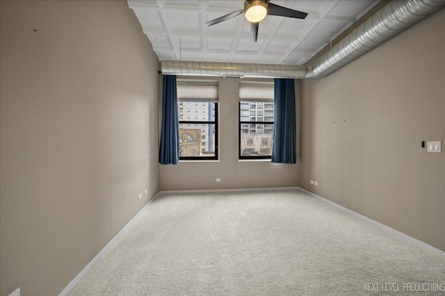 1307 S Wabash Ave Unit 402, Chicago, IL 60605 - empty room with carpet, a ceiling fan, and baseboards