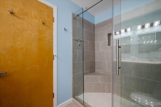 1307 S Wabash Ave Unit 402, Chicago, IL 60605 - bathroom featuring a stall shower