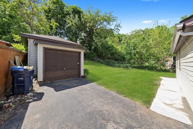 detached garage with driveway