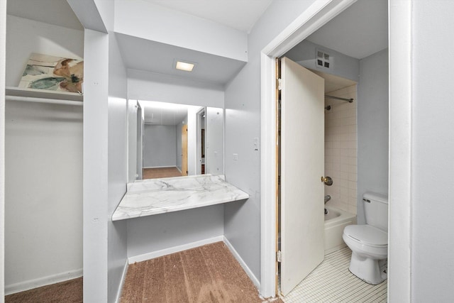 17714 Dogwood Ln, Hazel Crest, IL 60429 - full bath featuring toilet, tub / shower combination, and baseboards