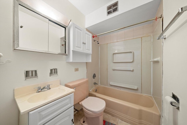 17714 Dogwood Ln, Hazel Crest, IL 60429 - bathroom with vanity, shower / washtub combination, and toilet