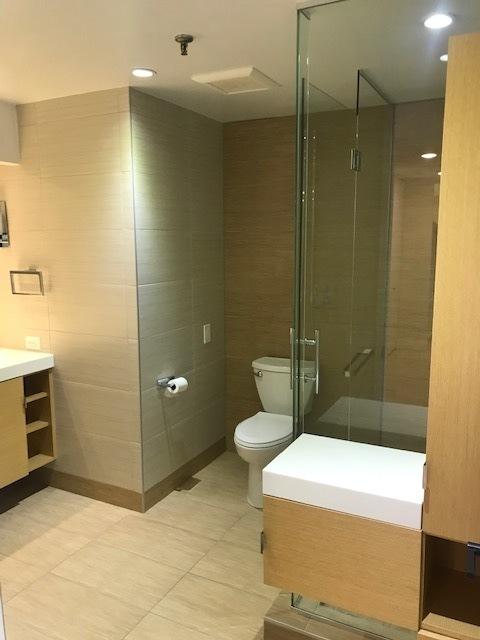 680 N Lake Shore Dr Unit 1623, Chicago, IL 60611 - full bath with a stall shower, toilet, tile patterned flooring, vanity, and recessed lighting