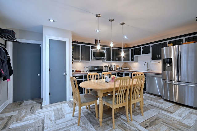 7701 New Castle Ave, Burbank, IL 60459 - dining area featuring recessed lighting and baseboards
