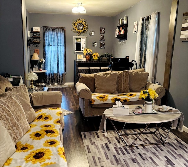 484 Hickory Pl, Elgin, IL 60120 - living area with wood finished floors and baseboards