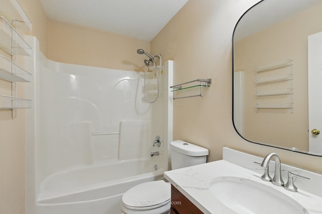 2295 Shiloh Dr, Aurora, IL 60503 - full bathroom featuring toilet, vanity, and bathtub / shower combination