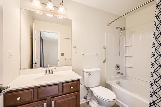 203 W Hyde St, Arlington Heights, IL 60005 - bathroom featuring toilet, vanity, and shower / tub combo with curtain
