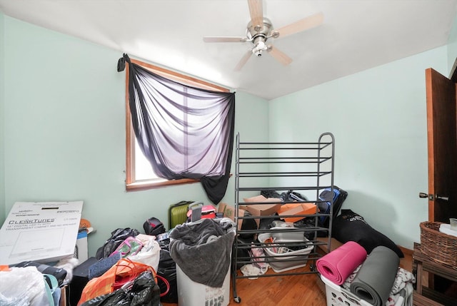 4446 S Wood St, Chicago, IL 60609 - bedroom featuring wood finished floors and ceiling fan
