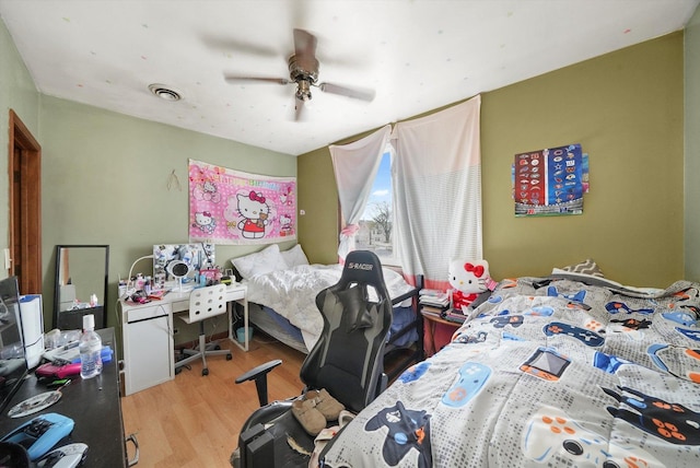 4446 S Wood St, Chicago, IL 60609 - bedroom with wood finished floors and a ceiling fan
