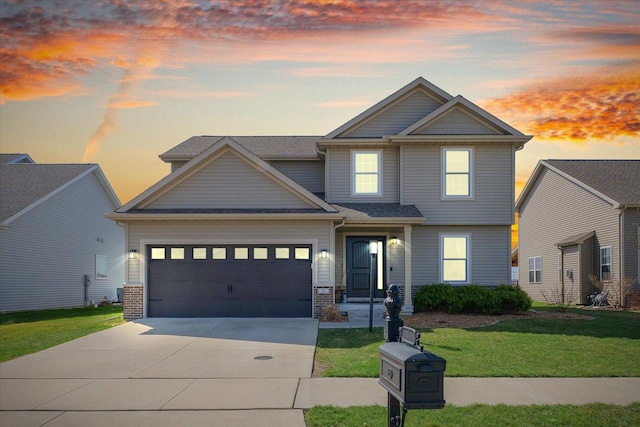 31 Lodge Trl, Monticello, IL 61856 - craftsman house featuring concrete driveway, a front yard, and a garage