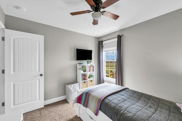 31 Lodge Trl, Monticello, IL 61856 - bedroom with carpet, baseboards, and a ceiling fan