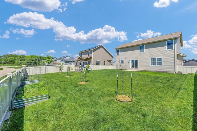31 Lodge Trl, Monticello, IL 61856 - rear view of house with a playground