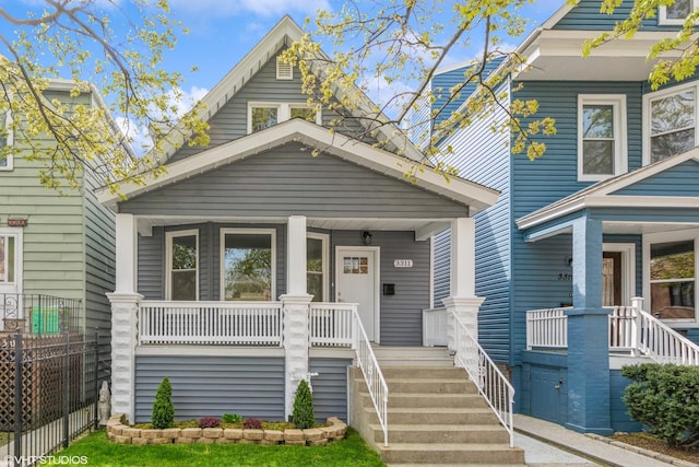 3311 W Belle Plaine Ave, Chicago, IL 60618 - view of front of home with a porch and stairs