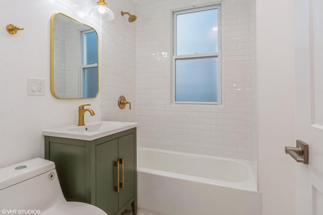 3311 W Belle Plaine Ave, Chicago, IL 60618 - bathroom with toilet, vanity, and  shower combination