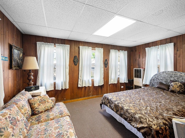 8423 S Paulina St, Chicago, IL 60620 - carpeted bedroom featuring wooden walls and baseboards
