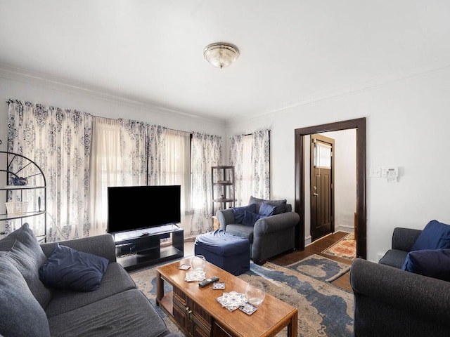 8423 S Paulina St, Chicago, IL 60620 - living area featuring ornamental molding and wood finished floors