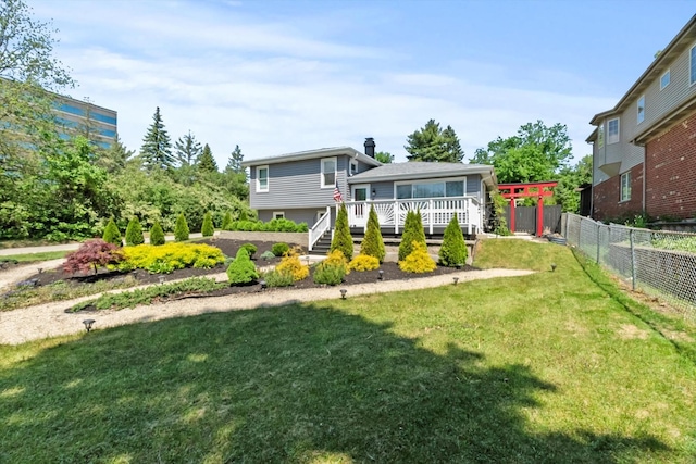 4401 Kingston Ave, Lisle, IL 60532 - view of front of house with a deck