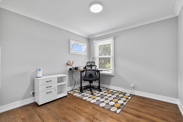 4401 Kingston Ave, Lisle, IL 60532 - office space featuring wood finished floors, baseboards, and ornamental molding