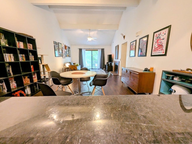 2176 Harbortown Cir Unit 2176, Champaign, IL 61821 - dining room with wood finished floors and a ceiling fan