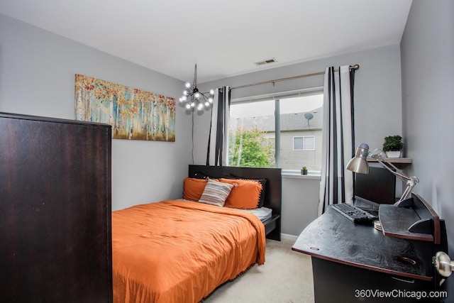 view of carpeted bedroom