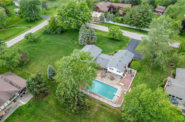 18457 Virginia Ln, Mokena, IL 60448 - drone / aerial view of a pool area