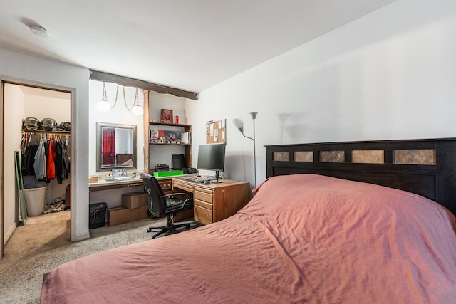 1409 E Stonehenge Dr Unit 1409, Sycamore, IL 60178 - bedroom featuring carpet floors, a spacious closet, an office area, and a closet
