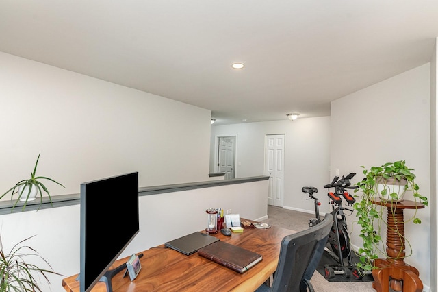 3917 Kristen Ct, Plano, IL 60545 - carpeted office space with baseboards and recessed lighting