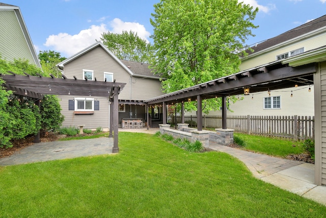 549 S Main St, Naperville, IL 60540 - view of yard with a pergola and a patio area