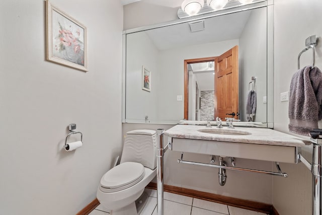 60 Romiga Ln, Palos Park, IL 60464 - bathroom featuring toilet, tile patterned flooring, and vanity