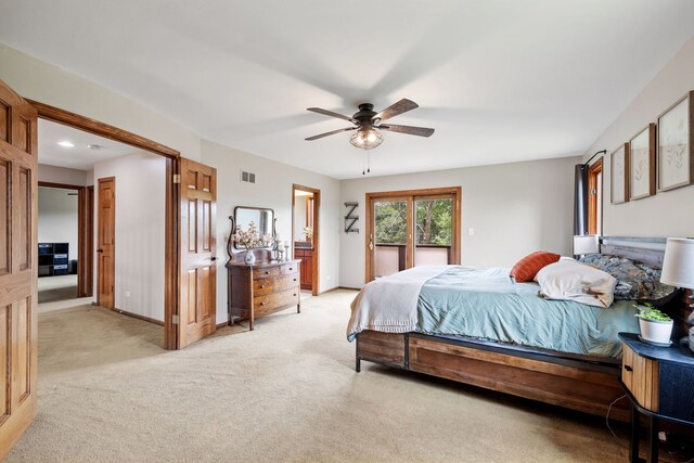 60 Romiga Ln, Palos Park, IL 60464 - bedroom featuring light carpet, a ceiling fan, and baseboards