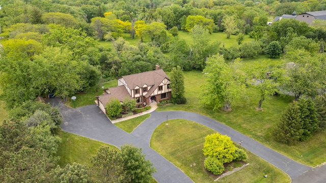 60 Romiga Ln, Palos Park, IL 60464 - aerial view of property and surrounding area with a heavily wooded area