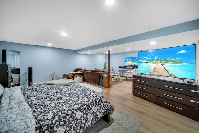 26238 W Hickory Ln, Ingleside, IL 60041 - bedroom with light wood-style flooring and recessed lighting