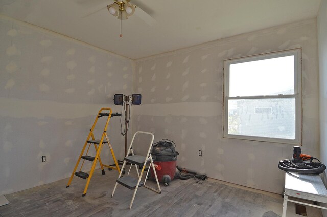 9 Maplewood Ln, Ottawa, IL 61350 - misc room with wood finished floors and ceiling fan