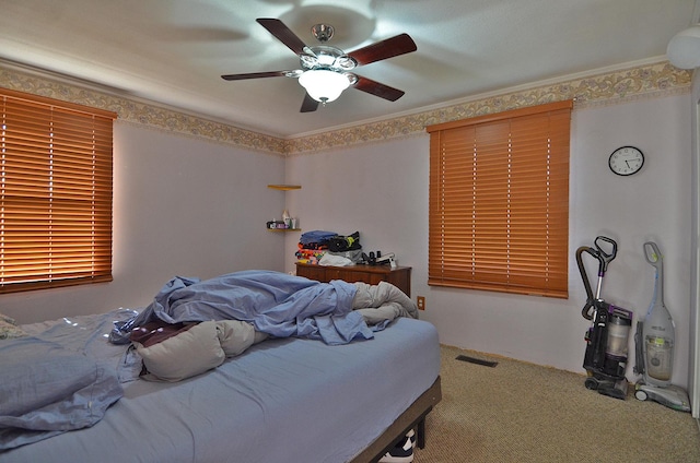9 Maplewood Ln, Ottawa, IL 61350 - carpeted bedroom with ceiling fan